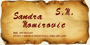 Sandra Momirović vizit kartica